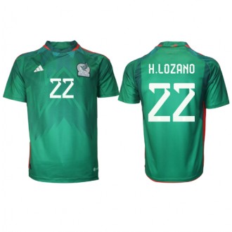 Mexiko Hirving Lozano #22 Hemmatröja VM 2022 Korta ärmar